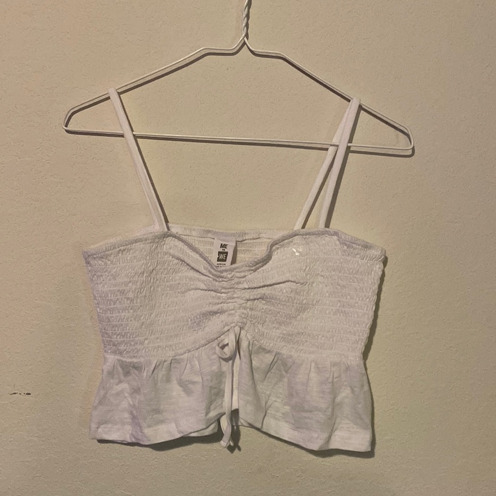 Pacsun Me to We Women’s White Cropped Tank Top Size Medium New With Tags